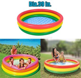 Ronde Opblaasbaar Zwembad Water Peuterbad Voor Kinderen Bad Bad Speelgoed watermeloen 120cm