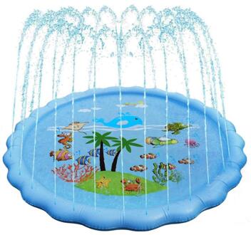 Ronde Opblaasbare Pad Fontein Zwembad Indoor Sprinkler Peuter Water Game Spelen Centrum Voor Kinderen Draagbare Kinderen roos