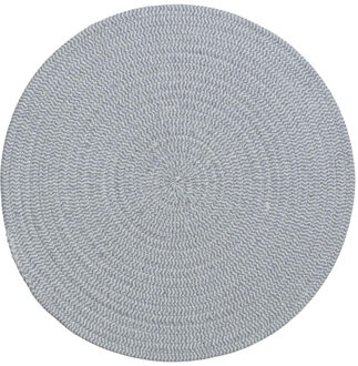 Ronde placemat grijs katoen 38 cm - Placemats