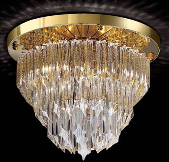 Ronde plafondlamp Archimede verguld helder, verguld