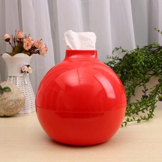 Ronde Pompen Papier Doos Container Houder Tissue Opslag Case Voor Thuis Woonkamer Slaapkamer Auto Kantoor Tafel Decoratie rood