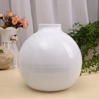 Ronde Pompen Papieren Tissue Doos Houder Tissue Opslag Case Voor Thuis Woonkamer Slaapkamer Auto Kantoor Decoratie wit