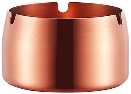 Ronde Roestvrij Staal Hittebestendig Asbakken Desktop Ash Holder Home Kantoorbenodigdheden roos goud