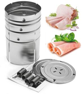 Ronde Rvs Zeevruchten Gevogelte Hulpmiddel Keuken Koken Tool Rvs Vlees Koken Tool 3 Layer Vlees Koken Ham Druk