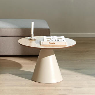 Ronde Salontafel 'Anemone' Eiken, 65cm Naturel - 65 cm