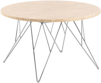 Ronde Salontafel 'Nadia' Travertin, 80cm Beige - 80 cm
