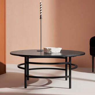 Ronde Salontafel 'Vu' MDF, 100cm, kleur Zwart - 100 cm