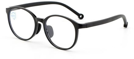 Ronde Siliconen Anti Blauw Licht Bril Voor Kinderen Kinderen Optische Frame Transparante Jongen Meisje Eyeglasse Bescherming Eyewear zwart