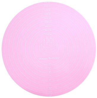 Ronde Siliconen Kneden Mat Bakselwerktuigen Diy Siliconen Antislip Mat Multifunctionele Koken Mat Keuken Accessoires roze