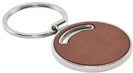 Ronde sleutelhanger Bruin - One size