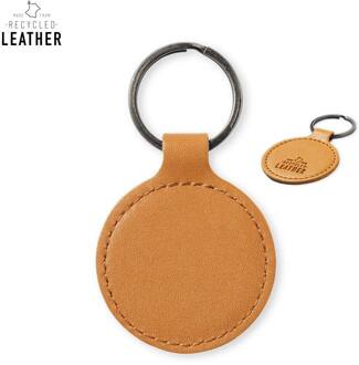 Ronde sleutelhanger Leder