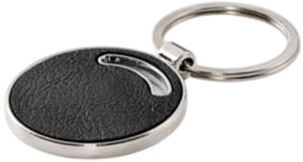 Ronde sleutelhanger Zwart - One size