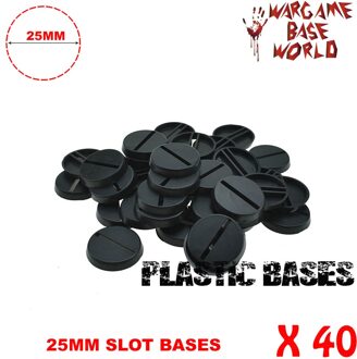 Ronde slot bases voor Gaming Miniaturen en andere wargames 40 STKS 25mm slot bases