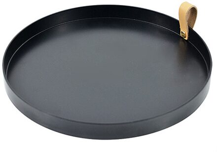 Ronde Solid Ronde Theetafel Lade Ronde Opslag Lade Cosmetica Sieraden Diversen Display Organisatoren Voor Thuis Opslag Plaat zwart