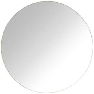 Ronde spiegel met beige lijst - ø80 cm