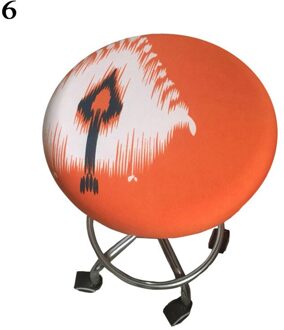 Ronde Stoel Cover Spandex Bar Kruk Cover Elastische Stoelhoezen Thuis Stoel Eenvoudige Stretch Stoel Cover Bloemen Gedrukt Mode 6