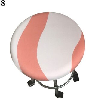 Ronde Stoel Cover Spandex Bar Kruk Cover Elastische Stoelhoezen Thuis Stoel Eenvoudige Stretch Stoel Cover Bloemen Gedrukt Mode 8