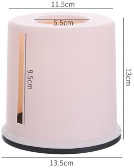 Ronde Tissue Doos Keuken Papieren Handdoek Servet Dozen Badkamer Toilet Paper Roll Holder Plastic Desktop Opbergdoos Beige