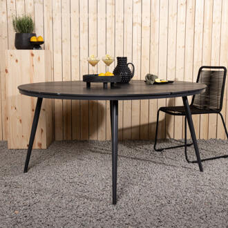 Ronde Tuintafel 'Erikka' 150cm, kleur Zwart - 150 cm