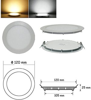 Ronde Ultradunne Smd 2835 Power Driver Plafond Panel Light Warm Wit Dimbare