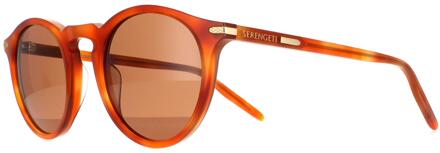 ronde unisex glanzende karamel mineraal gepolariseerde bestuurders raffaele Bruin