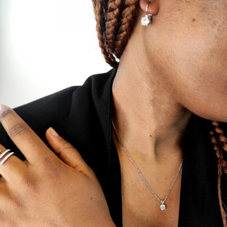 Ronde Vernice Sets - Oostenrijks kristal Wit Zilver - One Size