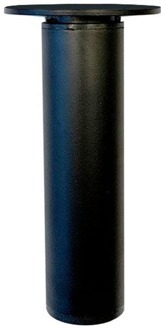 Ronde verstelbare zwarte meubelpoot 12,5 cm