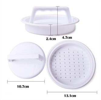 Ronde Vorm Hamburger Druk Food-Grade Plastic Hamburger Vlees Rundvlees Grill Burger Druk Patty Maker Mold Mould Keuken tool
