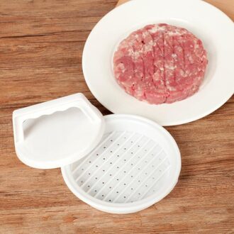 Ronde Vorm Hamburger Druk Food-Grade Plastic Hamburger Vlees Rundvlees Patty Maker Mold Mould Keuken Tool