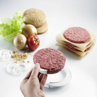 Ronde Vorm Hamburger Druk Patty Maker Mold Pers Food-Grade Plastic Vlees Rundvlees Grill Burger Keuken Tool Handpers machines