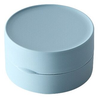 Ronde Vorm Opbergdoos Reizen Draagbare Verzegelde Zeepkist Waterdichte Zeep Opslag Gevallen Badkamer Washroom Levert ronde blauw