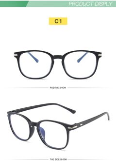 Ronde Vrouwen Cat Eye Anti Blauw Licht Bril Cat Eye Zwart Frame Blauw Licht Blokkeren Computer Vrouwelijke Brillen 1