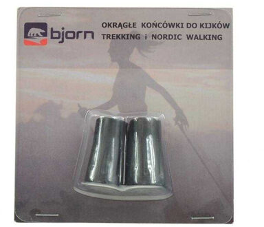 Ronde wandelstokknoppen (set van 2) Zwart - One size