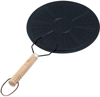 Ronde Warmte Diffuser Met Houten Handvat Koffie Melk Kookgerei Metalen Sudderen Ring Keuken Tool Licht Groen