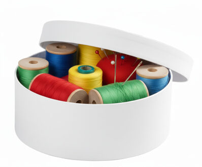 Ronde witte hobby knutsel doos - dozen van karton - 8.5 x 4 cm - Hoedendoos - cadeauverpakking