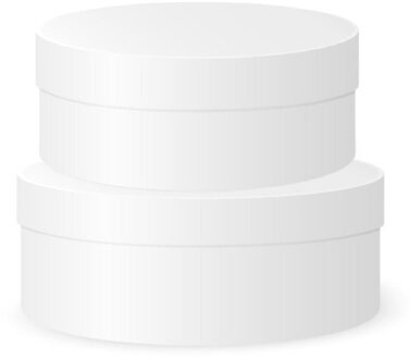 Ronde witte hobby knutsel dozen van karton - 14.5x5.5 cm en 12.5x5 cm - cadeauverpakking - boxen