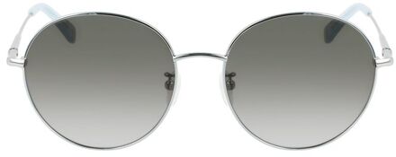Ronde Zonnebril met Gradient Lenzen Zilver - One Size