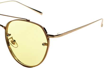Ronde zonnebril UV 400 bescherming HOPE Unisex Goud - One Size