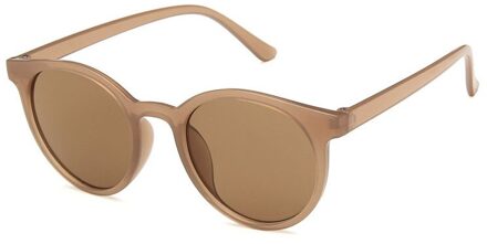 Ronde Zonnebril Vrouwen Mode Vintage Zonnebril Meisjes Bril Dames Shade Eyewear UV400 koffie