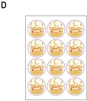 Ronde Zwarte Sticker 120 Stickers Islamitische Moslim Ramadan Eid Mubarak Stickers Maan Lantaarn
