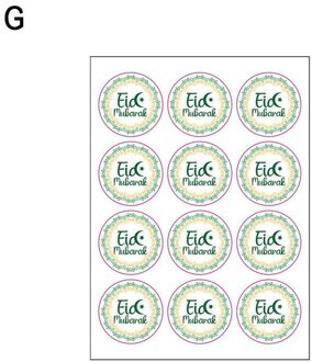 Ronde Zwarte Sticker 120 Stickers Islamitische Moslim Ramadan Stickers Lantaarn Maan Eid Mubarak H7F0 G