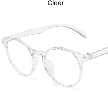 Rondes Plastic Anti-Blauw Licht Bril Vrouwen Optische Bijziendheid Bril Mannen Computer Eye Bril doorzichtig