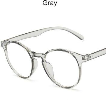 Rondes Plastic Anti-Blauw Licht Bril Vrouwen Optische Bijziendheid Bril Mannen Computer Eye Bril Grijs