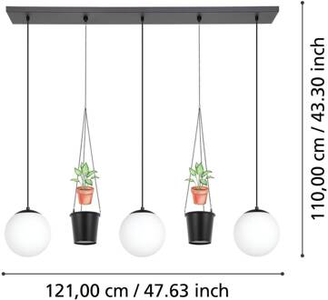Rondo 3 Hanglamp - Zwart/Wit