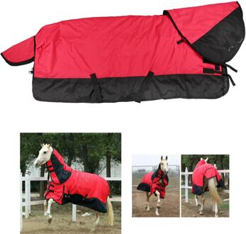 Rondom 6000D, 350 G Paard Opkomst Dekens Voor Paard-Waterdicht, ademend En Perfect Voor Ijskoude Winter rood