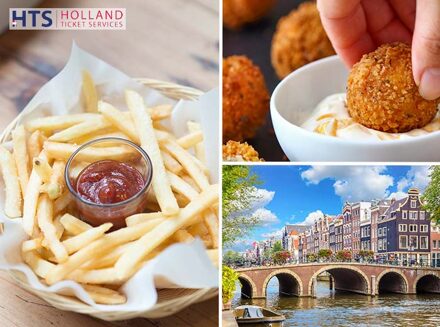 Rondvaart (90 minuten) Amsterdam, inclusief patat, bitterballen en drankje