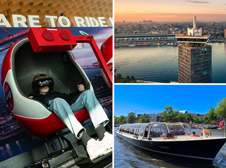 Rondvaart door Amsterdam (75 min) + entree Amsterdam VR Ride