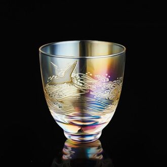 Rongshantang Goud En Zilver Kristal Glas Thee Cup Master Cup Kopje Thee Cup Bouwen Een Transparante Water Cup Kungfu thee Set A2