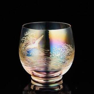 Rongshantang Goud En Zilver Kristal Glas Thee Cup Master Cup Kopje Thee Cup Bouwen Een Transparante Water Cup Kungfu thee Set A3