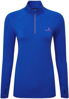Ronhill Core Thermal 1/2 Zip Hardloopshirt Dames blauw - XL